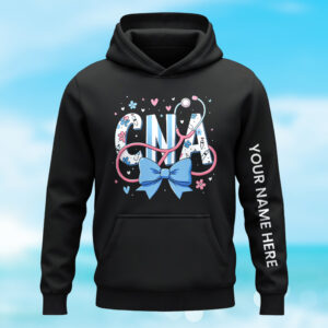 Blue Floral Stethoscope Bow 2110